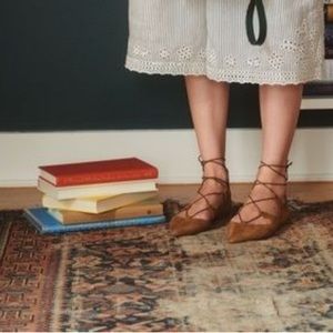 Loeffler Randall Ambra Suede lace up flats